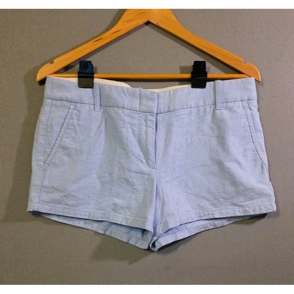 J.Crew Chino Shorts Women Light Blue Cotton Casual Summer SIZE 8